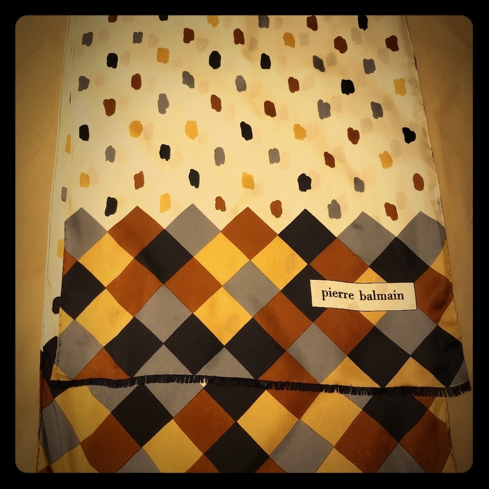 Vintage Pierre Balmain silk scarf